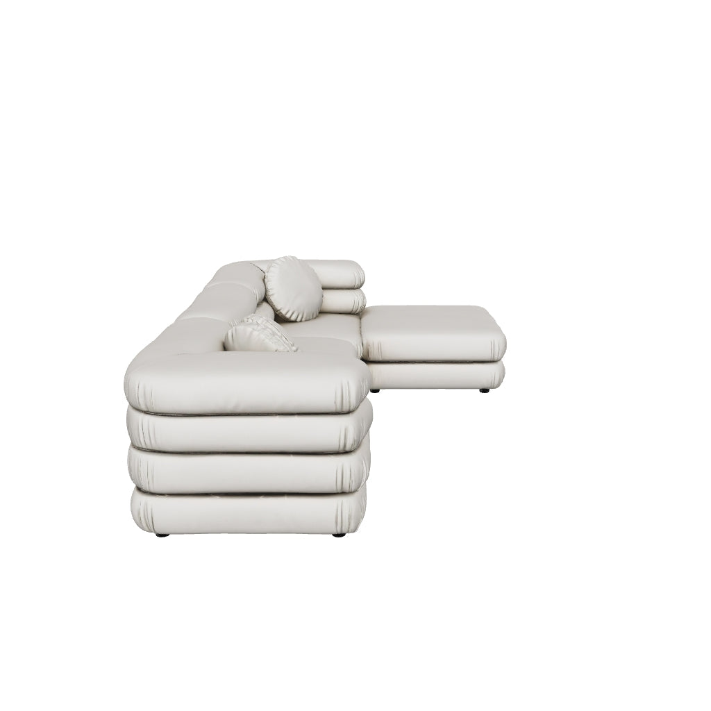 Jubilee 4-Piece Modular Performance Velvet Sectional Sofa 3D model