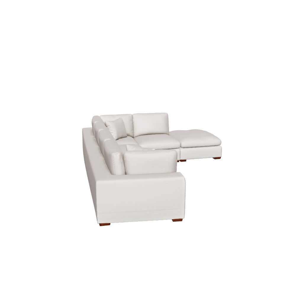 Lakeview 6-piece Upholstered Modular Sectional Sofa Ivory 3D model