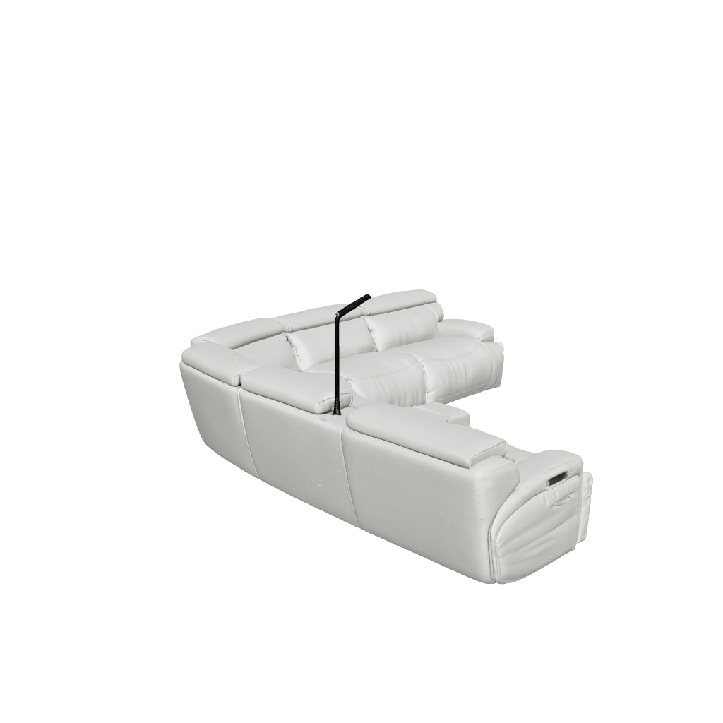 6095B Power Sectional in White 3D model