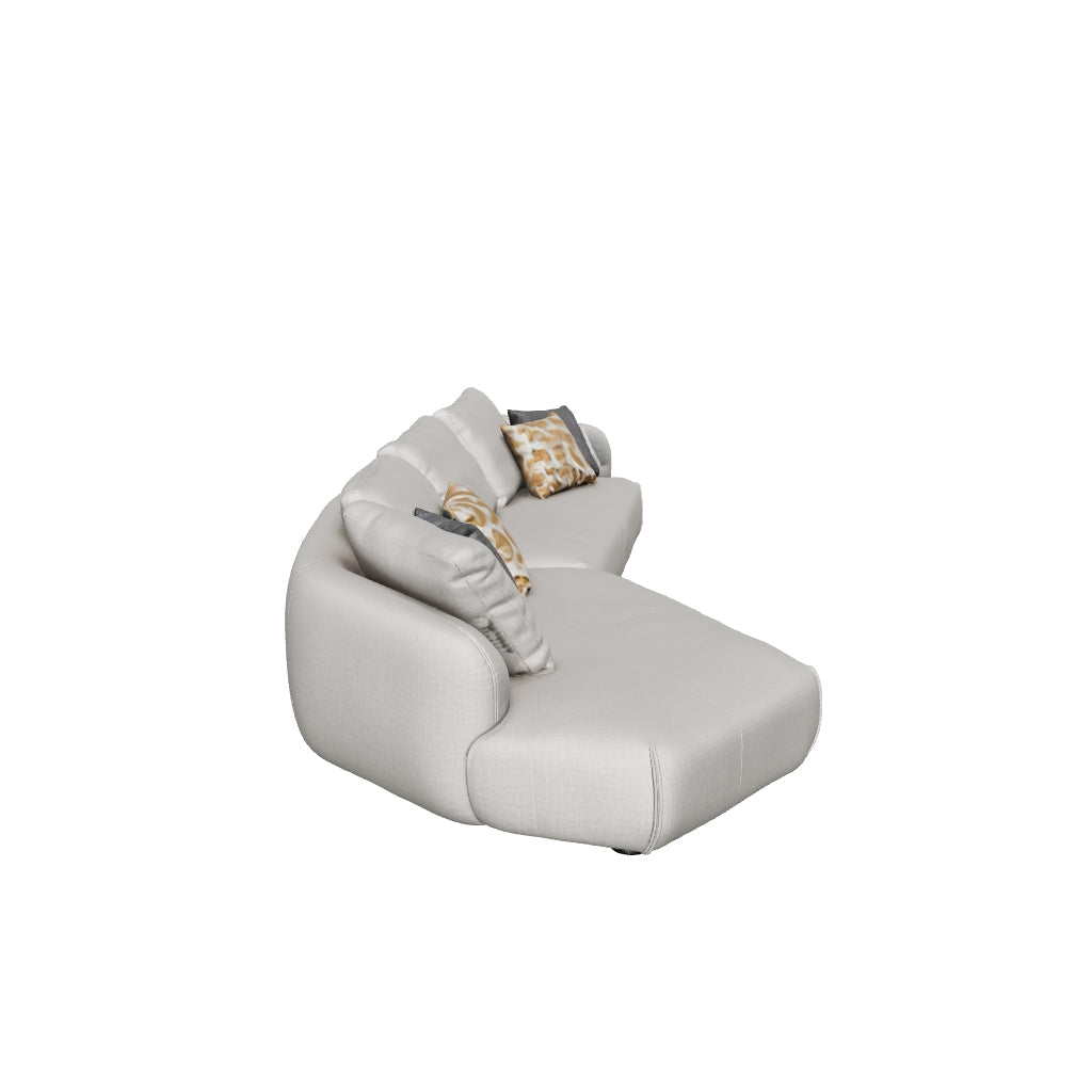 HF5510 Fabric Sofa in Grey 3D model