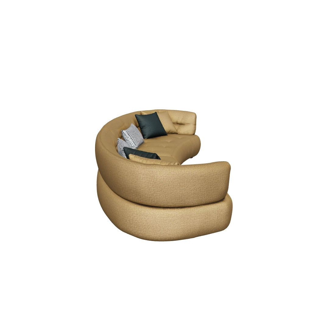 HF5509 Modern Fabric Sofa in Gold 3D model