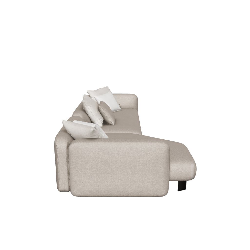 HF5516 Modern Fabric Sofa in Beige 3D model