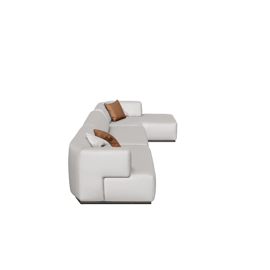 HF5566 Modern Sectional in Grey 3D model