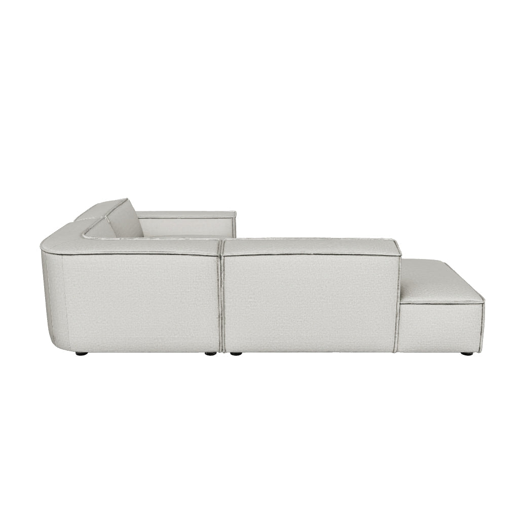 Restore 3-Piece Performance Fabric Upholstered Modular L-Shaped Sectional Sofa 3D model
