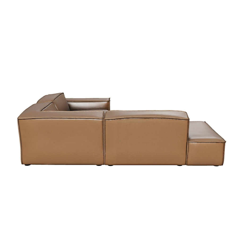 Restore 3-Piece Vegan Leather Modular L-Shaped Sectional Sofa 3D model