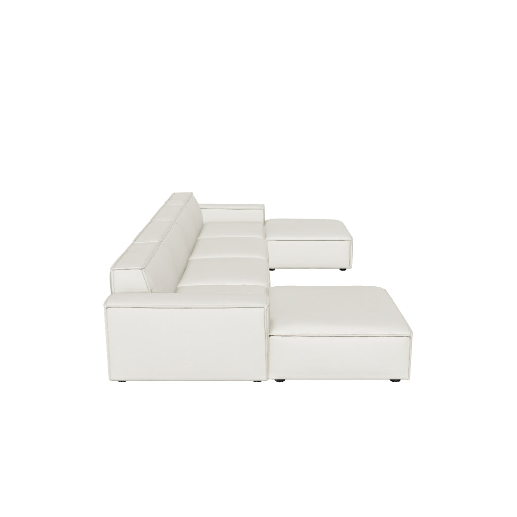 Restore 6-Piece Performance Fabric Upholstered Modular Sectional Sofa 3D model