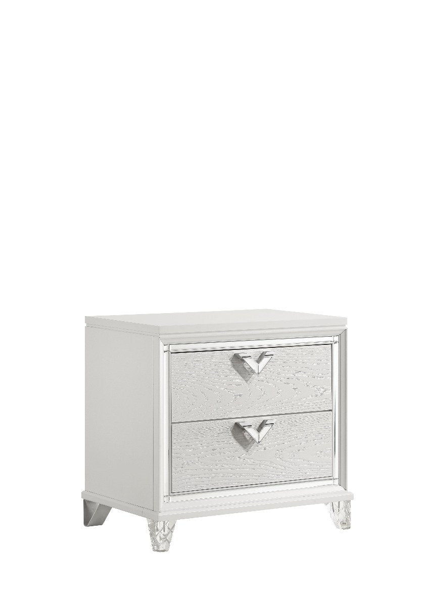 Galaxy Home Prism Nightstand White