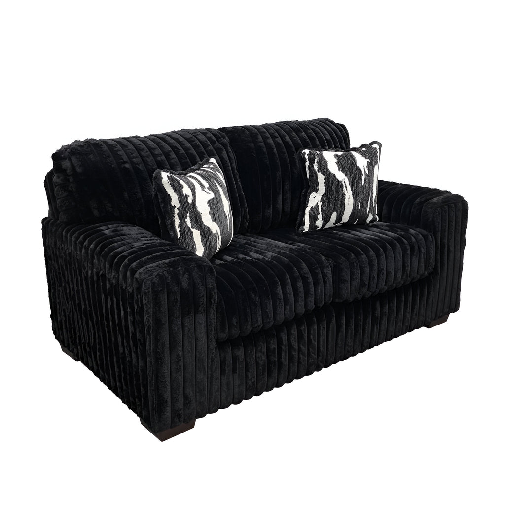 S319 Sofa and Loveseat (Black)