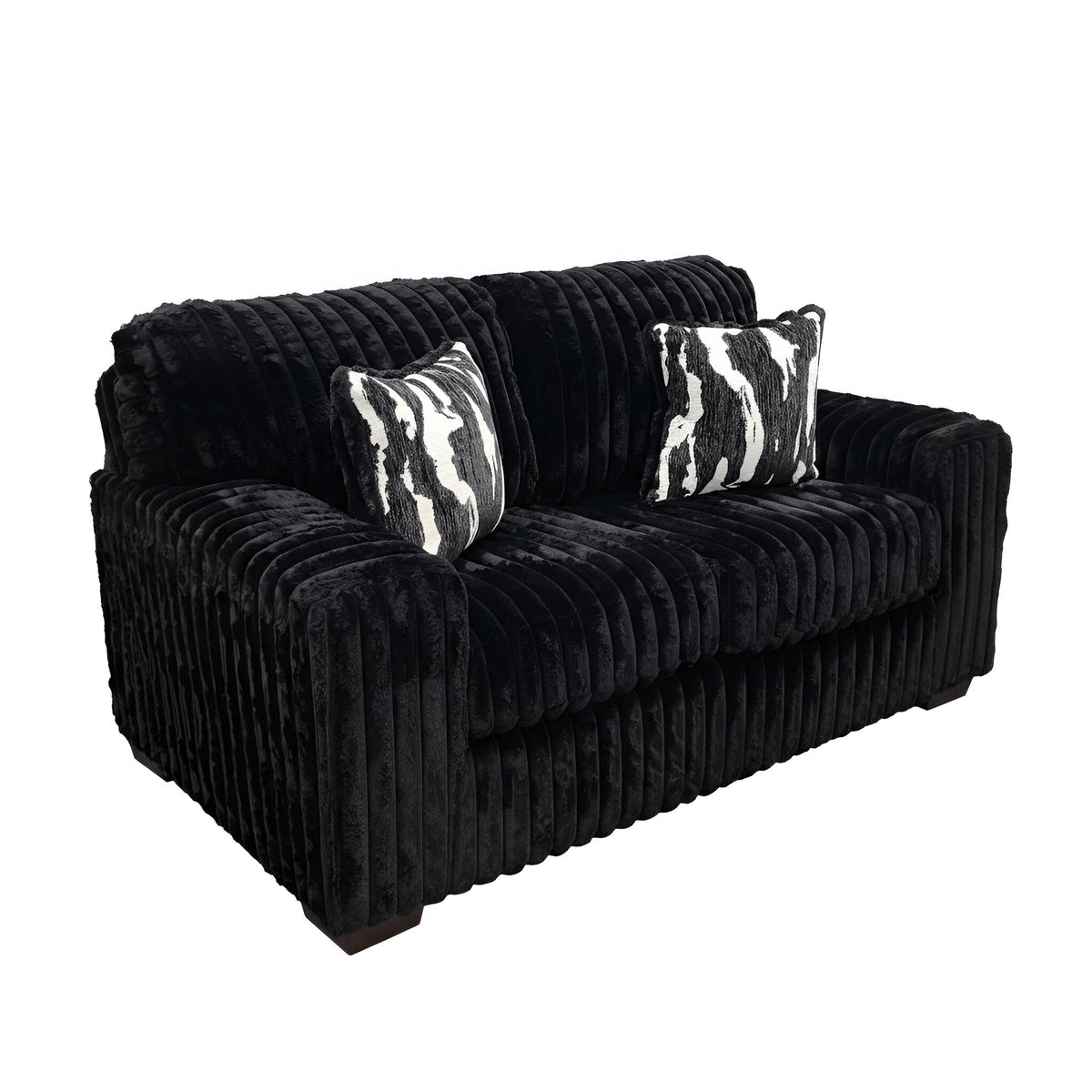 S319 Sofa and Loveseat (Black)
