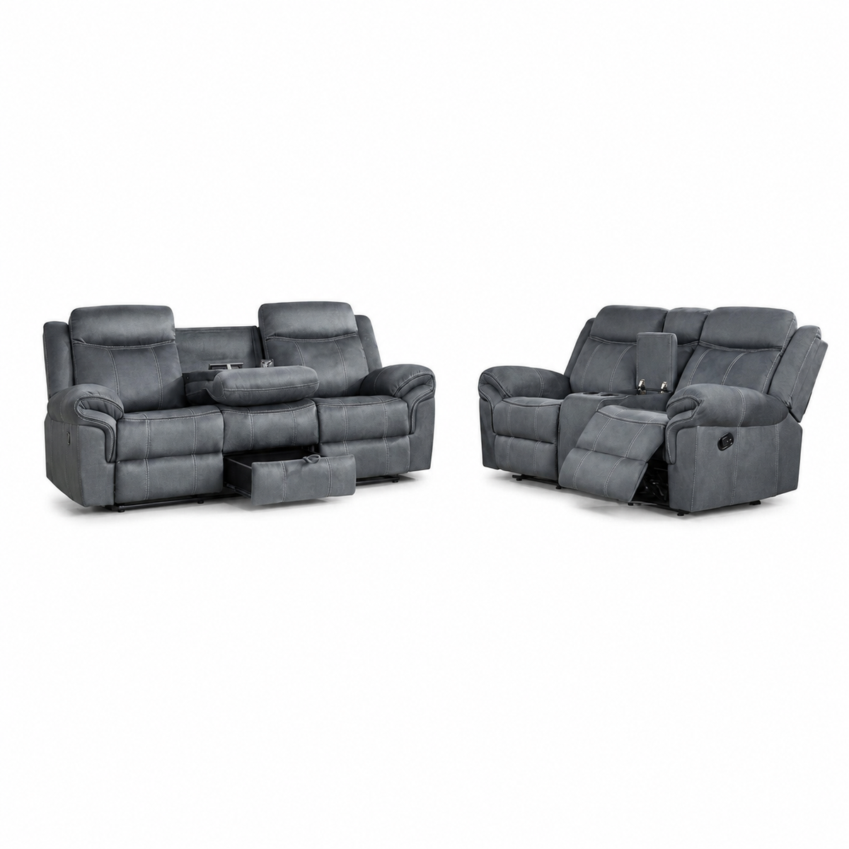 Lumira — rio grande grey 2 piece v2 — exact included furniture on white