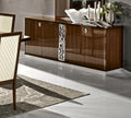 ESF Furniture - Roma 4-Door Buffet in Walnut - ROMA4DBUFFETW