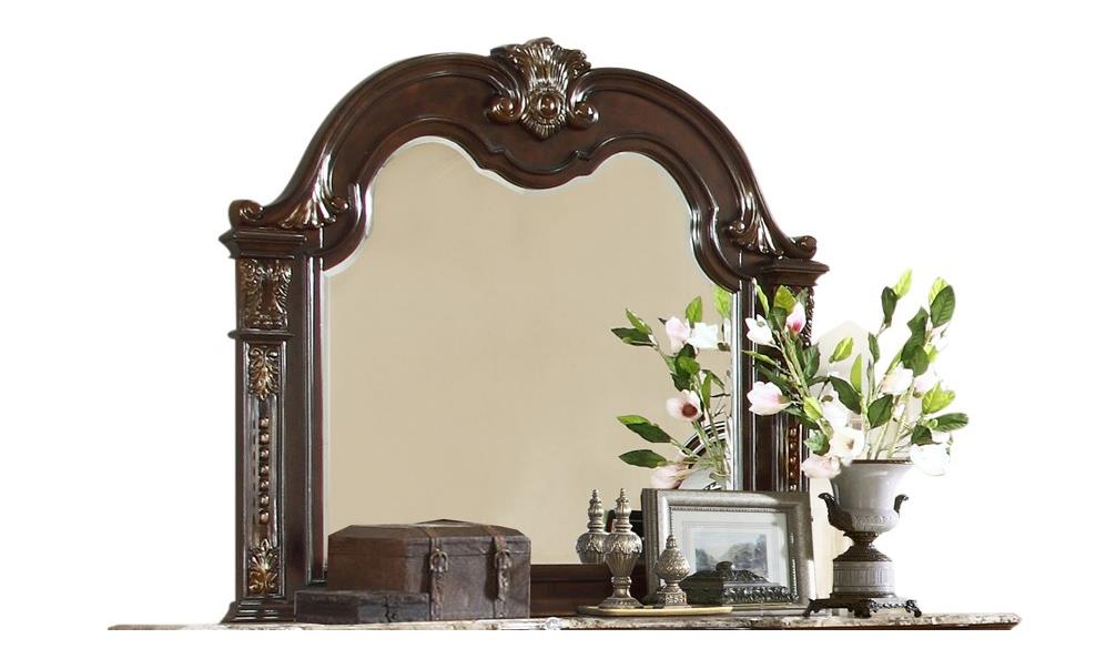 Galaxy Home Roma Mirror in Dark Walnut
