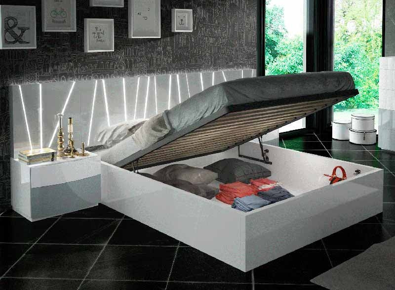 ESF Furniture - Ronda Salvador Storage Platform King Bed - RONDASSPEKB