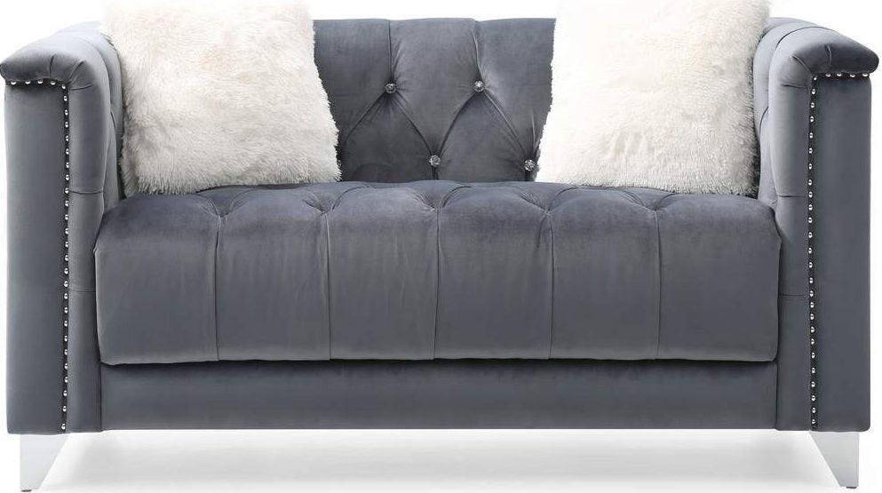 Galaxy Home Russell Loveseat in Gray