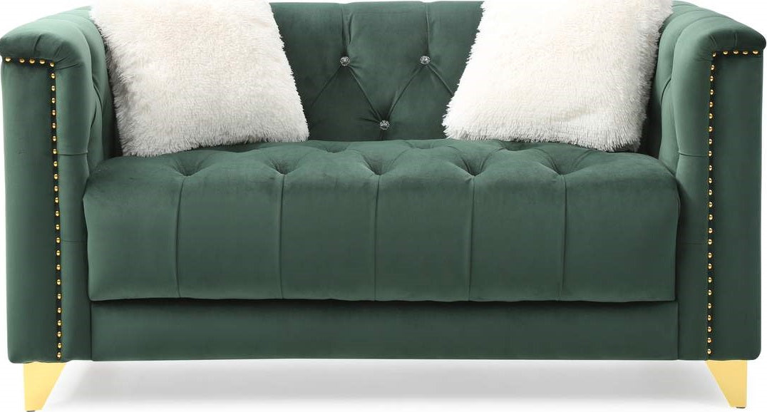 Galaxy Home Russell Loveseat in Green