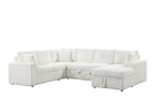 Forever Beige Sectional With Pull-Out Bed