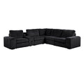 Amelia Onyx Power Reclining Sectional (w/ Bluetooth Speakers)