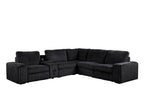 Amelia Onyx Power Reclining Sectional (w/ Bluetooth Speakers)