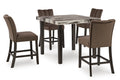 Ashley D581-13 Pub Table & 4 Chairs Set