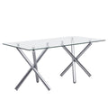 D201 Gray - Glass Table + 6 Chairs