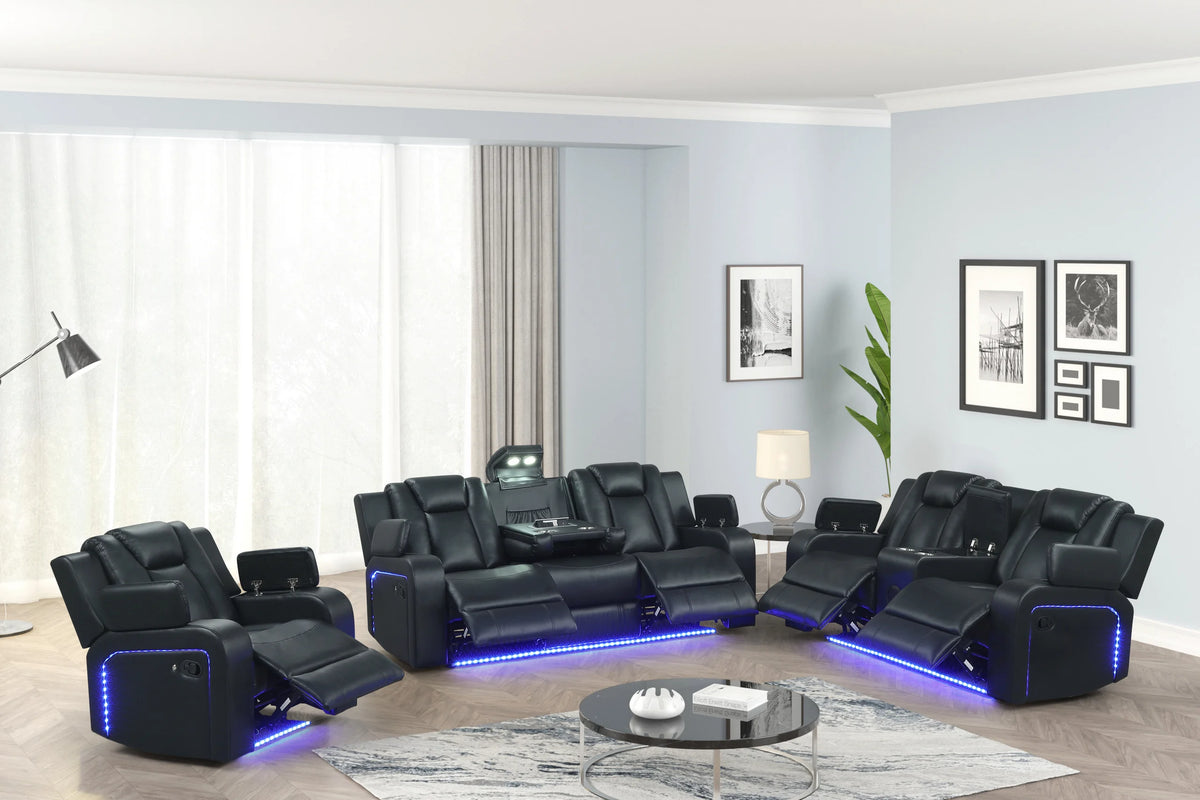 Hulk20 Black - 3PC Reclining Set — additional view [1]