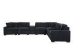 Barista Black 8PC Modular Sectional Set (w/ Bluetooth Speaker) **NEW ARRIVAL**