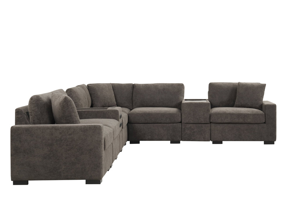 Barista Chocolate 8-Piece Modular Sectional Set
