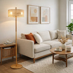 Lirian Floor Lamp - Oak and Natural