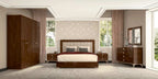 ESF Furniture - Eva 6 Piece Queen Bedroom Set in Rich Tobacco Walnut - EVAQSBED-6SET