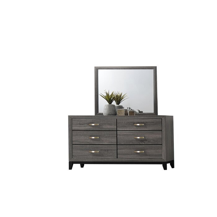 Galaxy Home Sierra Portrait Mirror in Gray