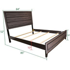 Galaxy Home Sierra Queen Size Bed in Gray 680499397982