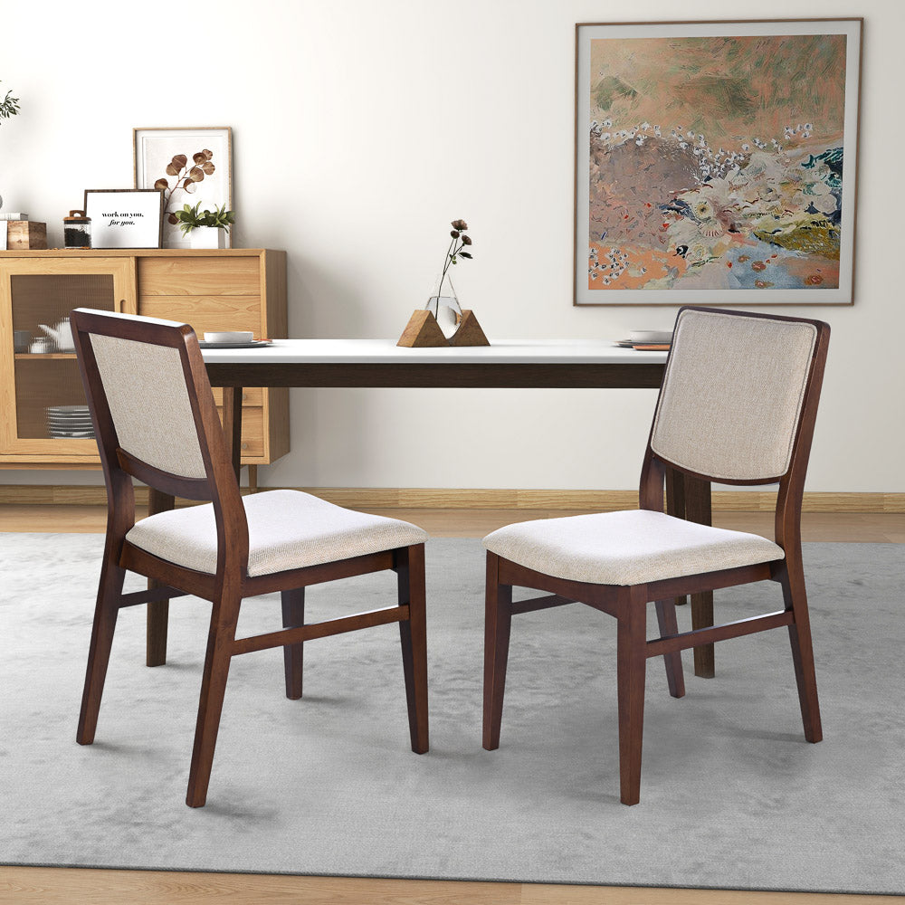 Skylar Beige Fabric Dining Chair (Set Of 2)