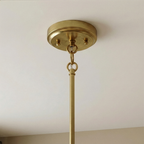 Soiree Four Candle Lights Pendant With Clear Glass - Satin Brass