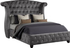 Galaxy Home Sophia King Bed in Gray