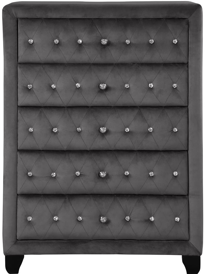 Galaxy Home Sophia Crystal Chest in Gray
