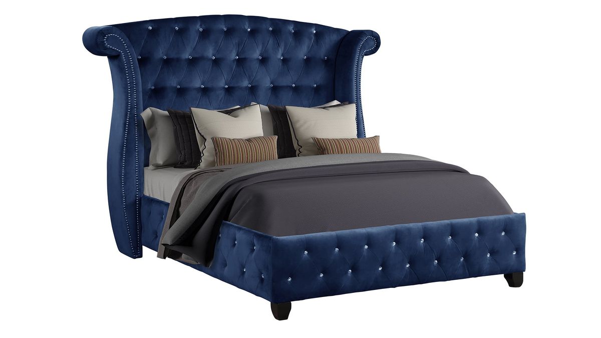 Galaxy Home Sophia King Bed in Blue