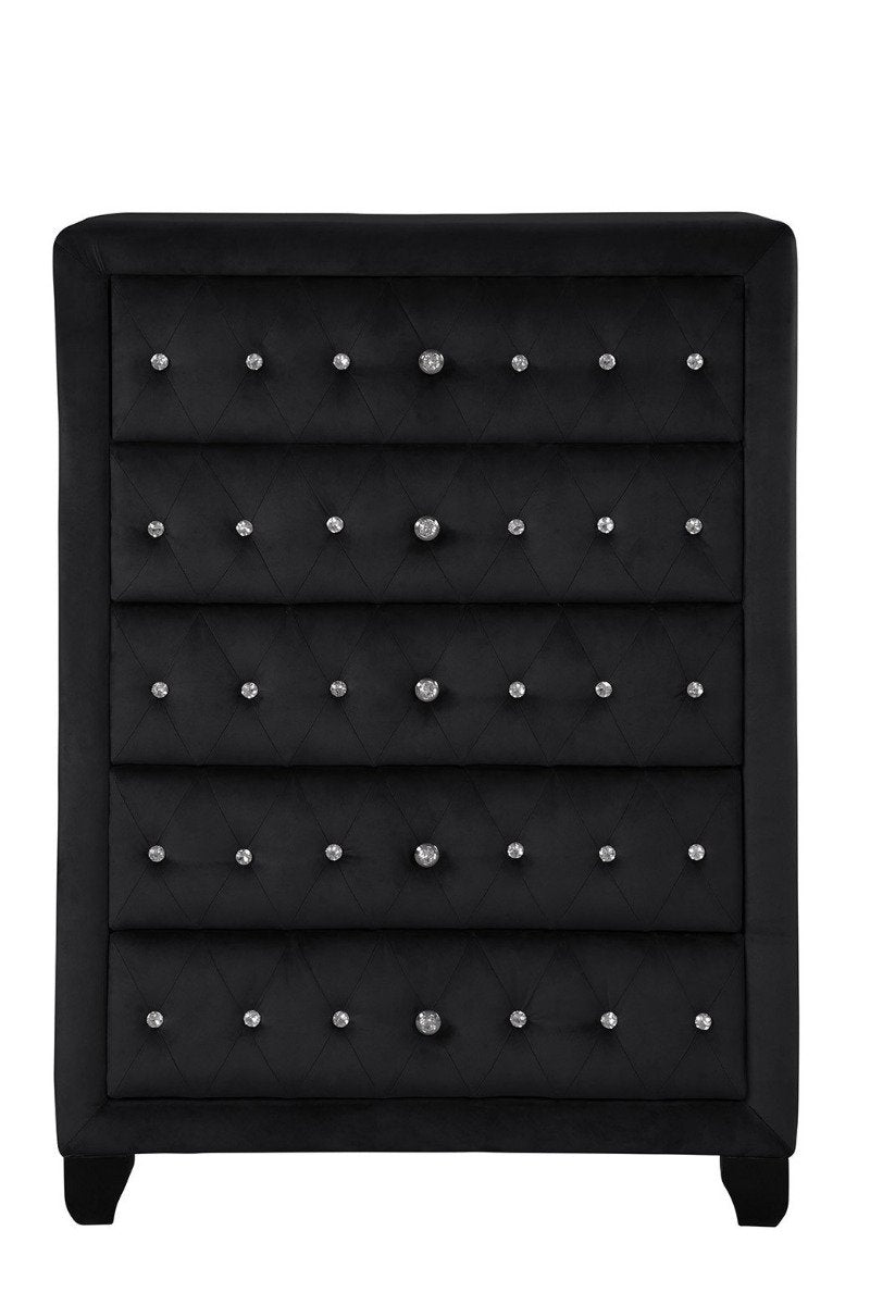 Galaxy Home Sophia Crystal Chest in Black