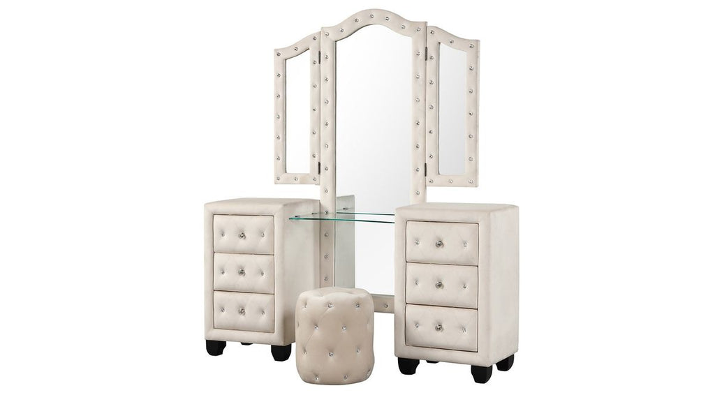 Galaxy Home Sophia Vanity in Cream