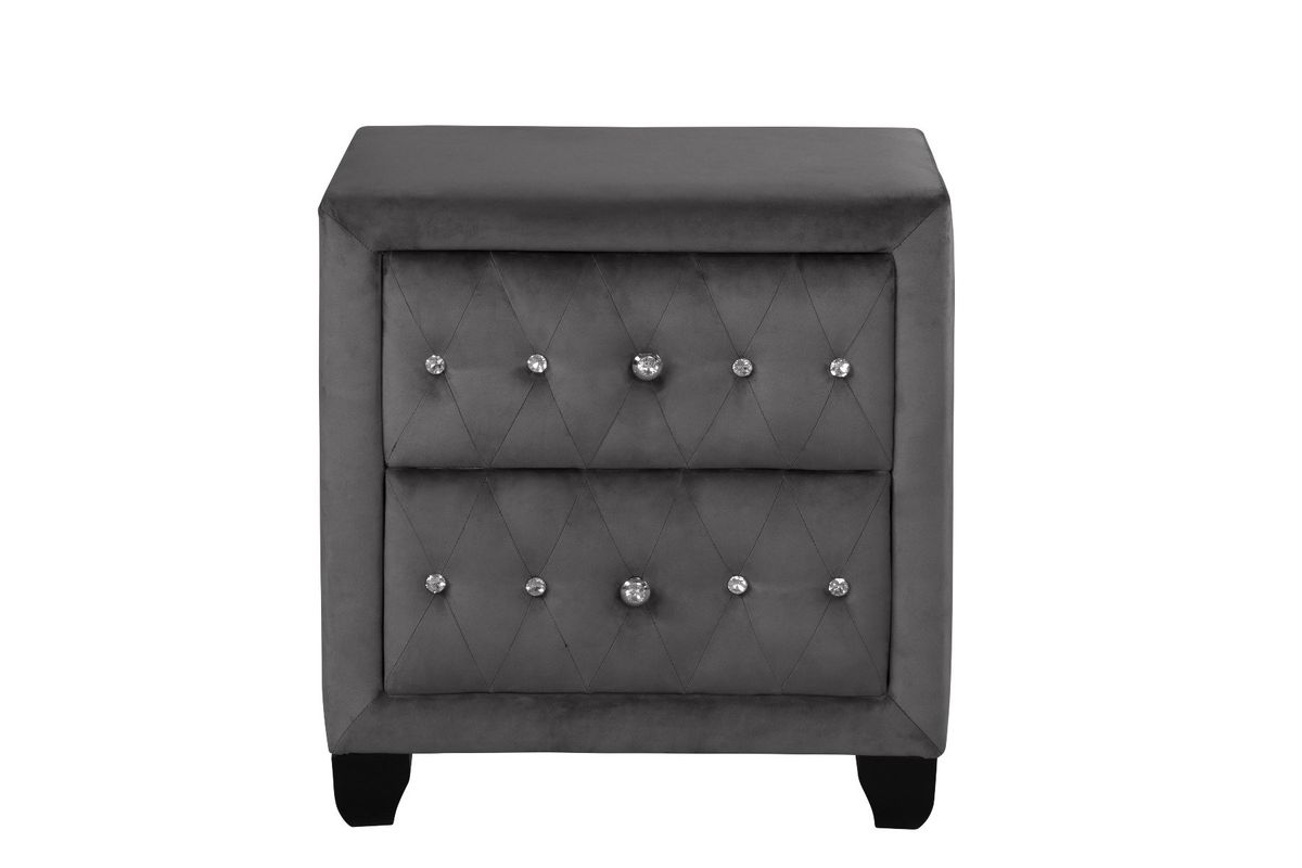 Galaxy Home Sophia Nightstand Gray