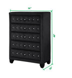 Galaxy Home Sophia Crystal Chest in Black