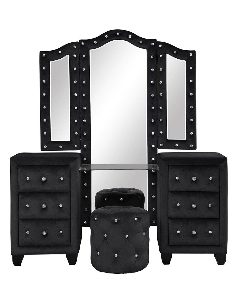 Galaxy Home Sophia Vanity in Black