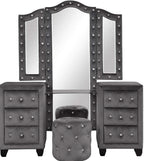 Galaxy Home Sophia Vanity in Gray