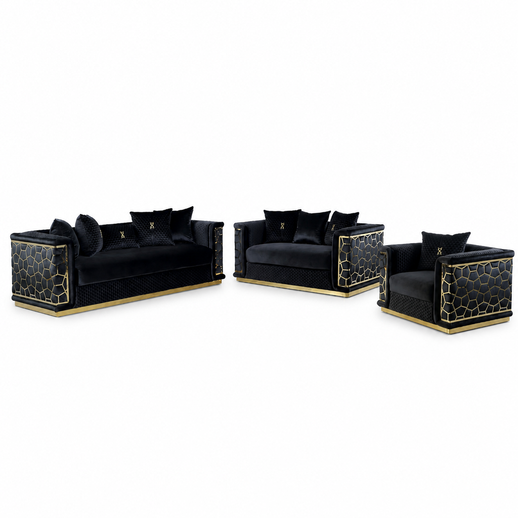 Lumira — stella black 3 piece v2 — exact included furniture on white
