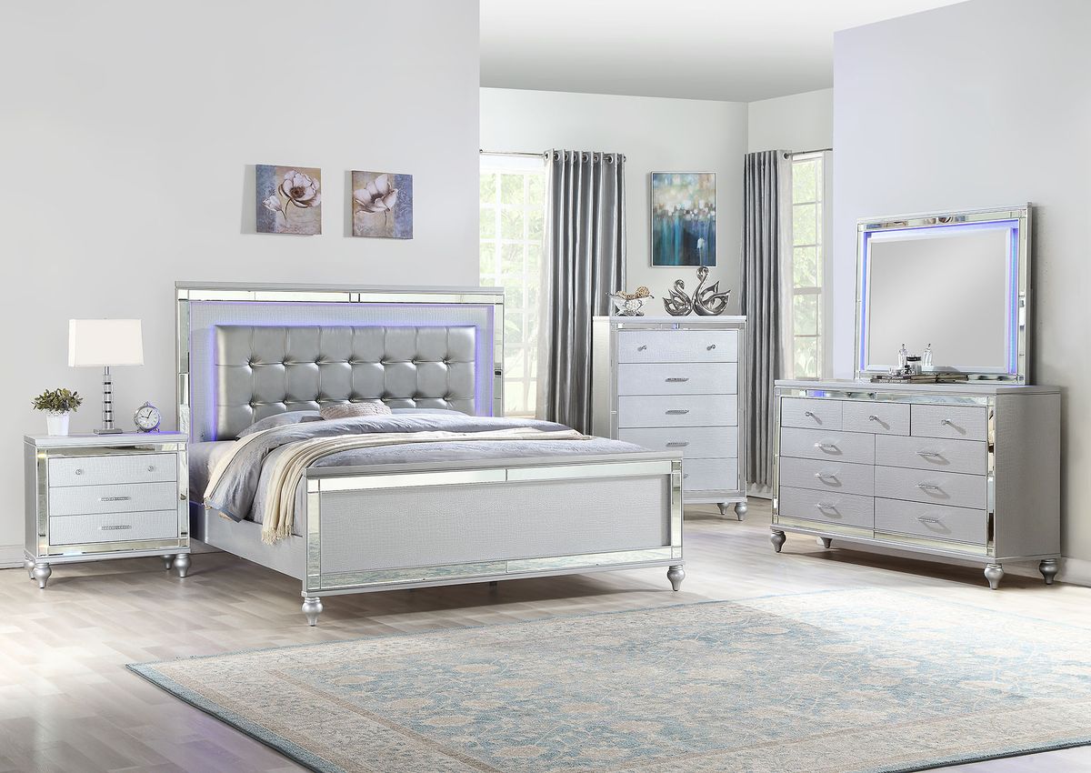 Galaxy Home Sterling Silver Nightstand