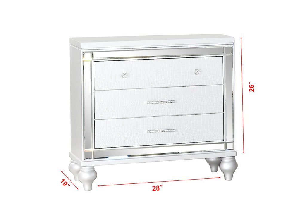 Galaxy Home Sterling Nightstand White