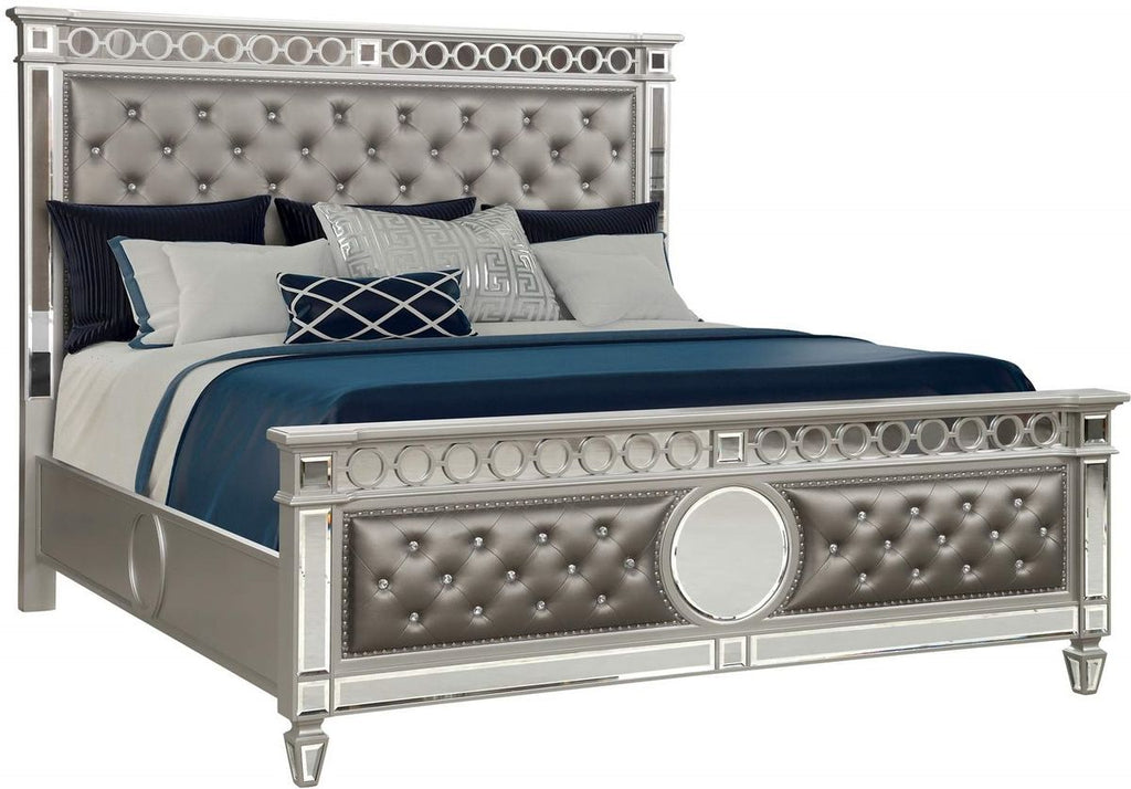 Galaxy Home Symphony Queen Bed in Silver