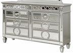 Galaxy Home Symphony 6 Drawer Dresser in Silver