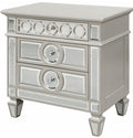 Galaxy Home Symphony 3 Drawer Nightstand in Silver GHF-808857505200