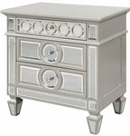 Galaxy Home Symphony 3 Drawer Nightstand in Silver GHF-808857505200