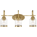 Twilight Three Lights Brushed Gold Contemporary Vanity Light